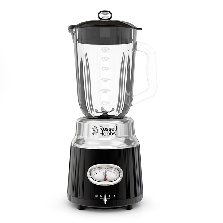 Retro Style 6 Cup Blender Black
